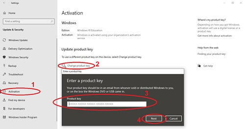 راهنمای اکتیو Windows10