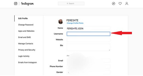 نحوه تغییر نام کاربری اینستاگرام