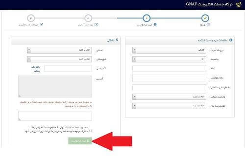 احراز نشانی پستی در gnaf.post.ir