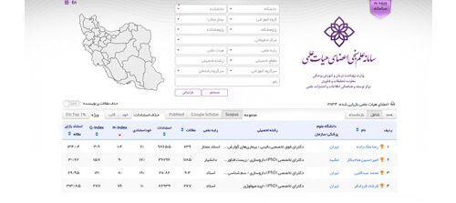 نحوه علم سنجی اعضای هیئت علمی در سامانه علم سنجی وزارت بهداشت isid.research.ac.ir