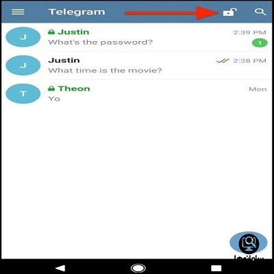 نحوه رمز گذاری تلگرام اندروید