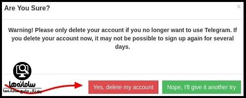 delete account telegram