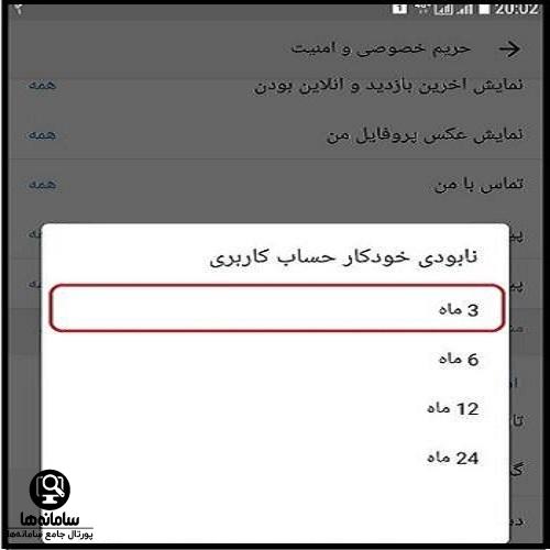 دیلیت اکانت روبیکا