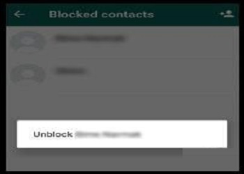 نحوه آنبلاک کردن مخاطبان واتساپ