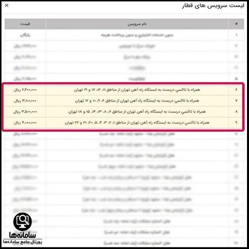 مراحل خرید بلیط تاکسی دربست رجا