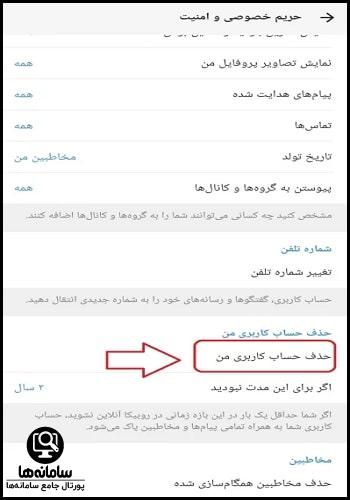 دیلیت اکانت روبیکا
